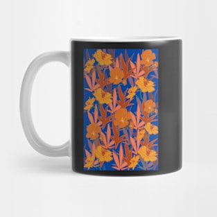 Orange Flower pattern Mug